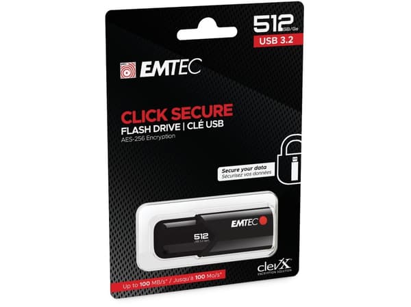 Emtec USB3.2 Click Secure B120 512GB