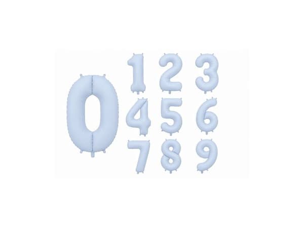 Matta vaaleansiniset numeropallot, 86 cm