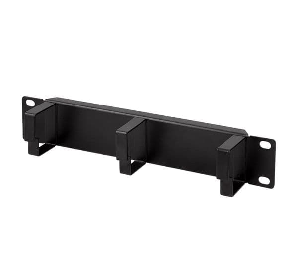 LogiLink 10" cable manager panel with 3 guide rings, 1U, black