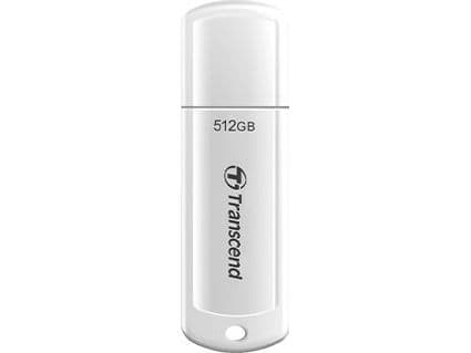 Transcend JetFlash 730 - USB-flashstasjon - 512 GB - USB 3.1 Gen 1 - hvit