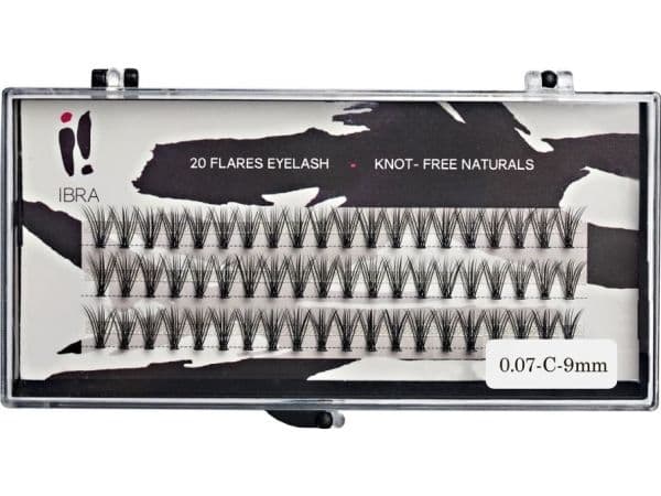 IBRA dubbla ögonfransflockar 0.07-C-9 mm (1 set)