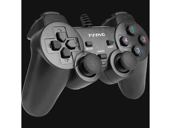 Marvo GT-006, Spelplatta, PC, Analog, Menu button, Mode button, Options button, Strömknapp, Turbo button, Kabel, USB