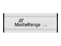 MediaRange SuperSpeed - USB-flashstasjon - 32 GB - USB 3.0 - svart/sølv