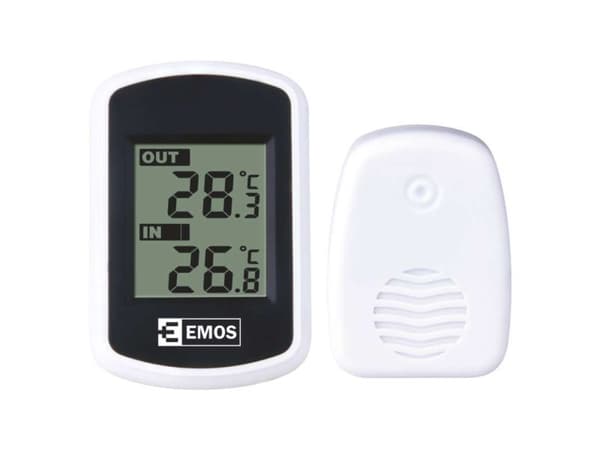 Emos 2603118000, Inne/Ute, Digitalt, Grå, Hvit, Rektangulær, °C, -40 - 60 °C