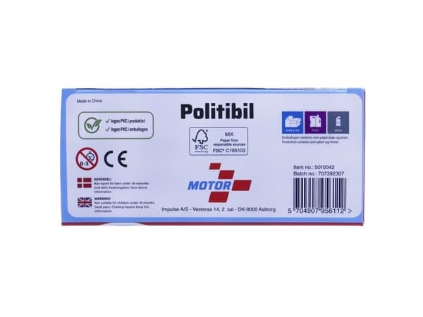 Dansk polisbil 11cm 1:36