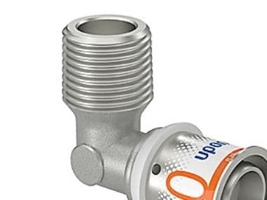 UPONOR S-PRESS PLUS vinkel m/ muffnippel 20x1/2"MT
