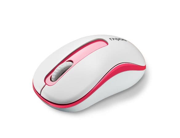 Rapoo M10 Plus, Molempikätinen, Optinen, Langaton RF, 1000 DPI, Punainen