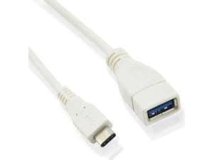 MicroConnect - USB-adapter - USB typ A (hona) till USB-C (hane) - USB 3.2 Gen 1 - 20 cm - vit