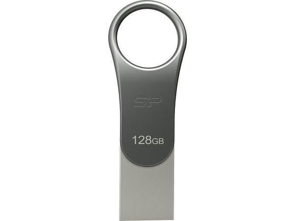 SILICON POWER Mobile C80 - USB flash-enhet - 128 GB - USB 3.0/USB typ C - titan