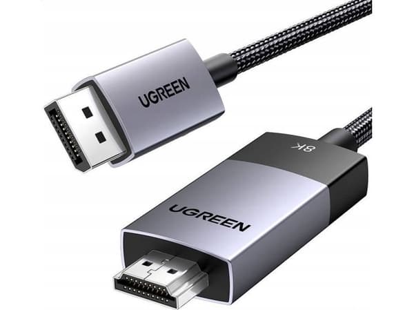 Kabel DisplayPort do HDMI Ugreen DP115, 8k 60 Hz, 2m (czarny)