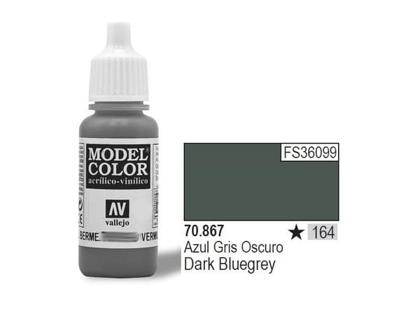 Vallejo 70.867, 17 ml, Blå, Grå, Matte, Flaske