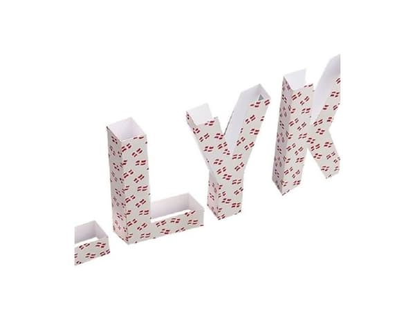 Fold ud Tillykke bogstaver