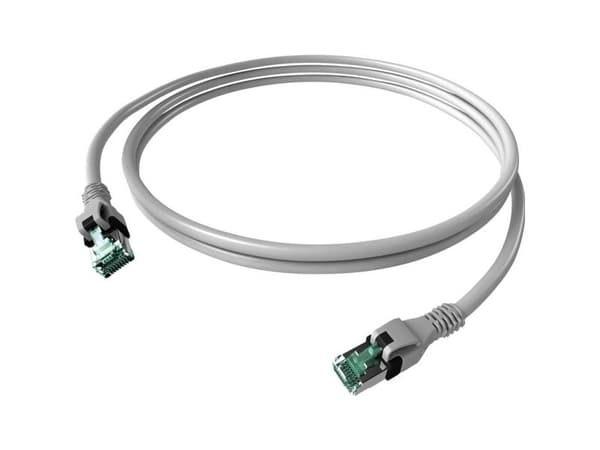 EasyLan DualBoot PushPull Cat.6a S/FTP 5m, 5 m, Cat6a, S/FTP (S-STP), RJ-45, RJ-45, Grå