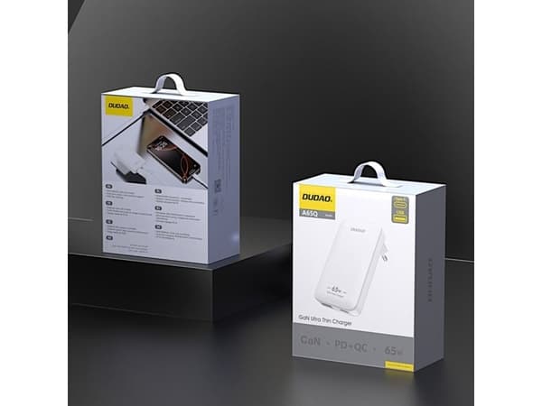 Dudao A65Q adapter 65W GaN 1xUSB-C + 1xUSB-A vit
