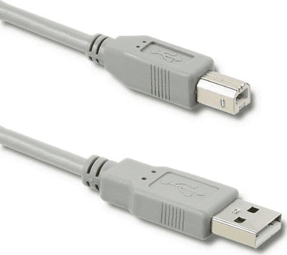 Qoltec - USB-kabel - USB (hane) till USB typ B (hane) - USB 2.0 - 5 m - grå