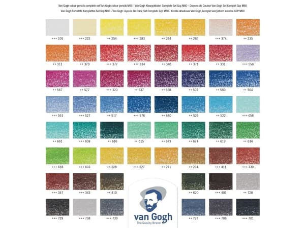 Van Gogh Coloured Pencils Complete Set with 60 Colours