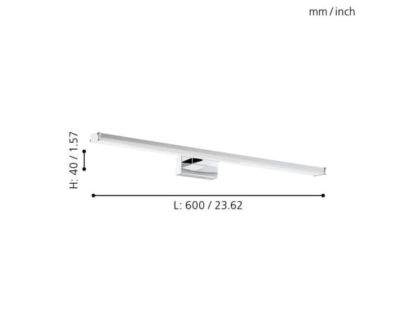 Eglo Pandella 1 Speillampe 60 cm. - Krom