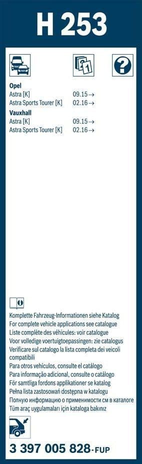 Bosch Bagrudeviskerblad H253