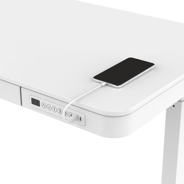 Activejet ET119S-B 120x60, Vit, 45 kg, 725 - 1225 mm, Trä, Rektangulär form, Stål