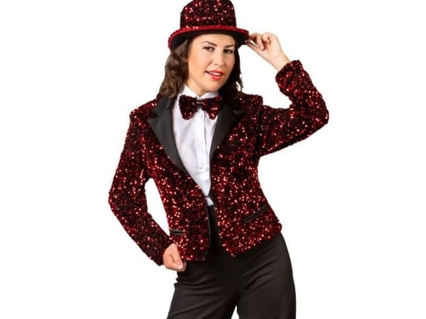 Rød pailletjakke, Luxe