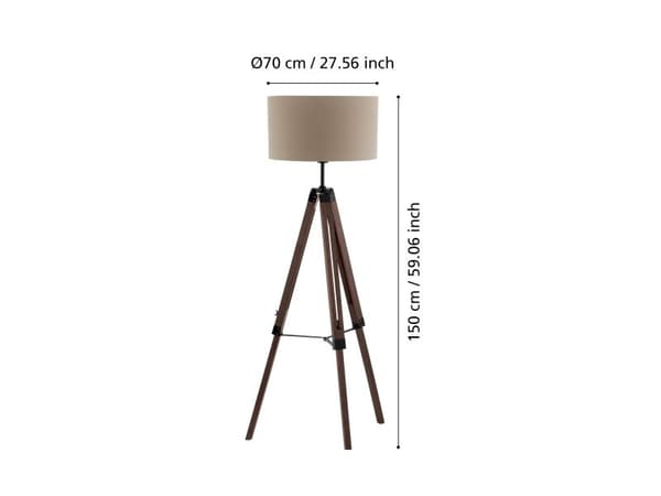 EGLO LANTADA GULV SORT/TAUPE