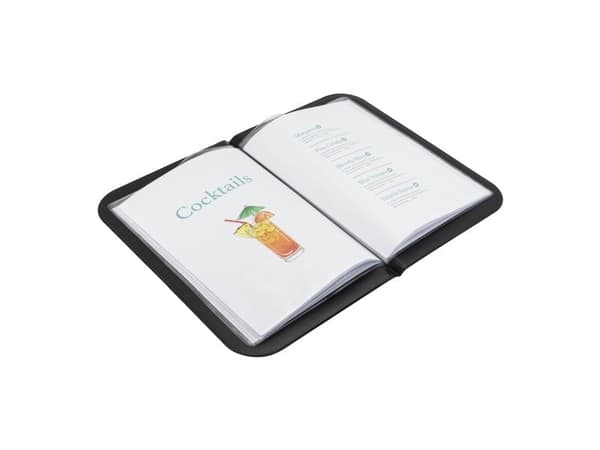 Securit® A5 ESSENTIAL menynhållare i svart