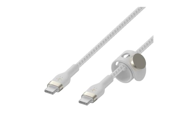 Belkin BoostCharge - USB-kabel - USB-C (hann) til USB-C (hann) - 2 m - hvit