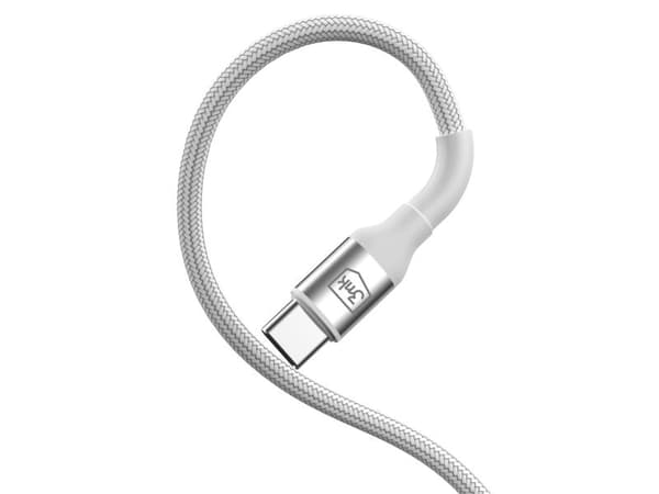 3MK USB-C - USB-C 1m USB-kaapeli Valkoinen