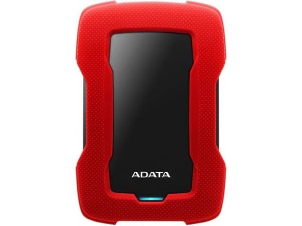 ADATA HD330 - Harddisk - 1 TB - ekstern (bærbar) - USB 3.1 - 256-bit AES - rød
