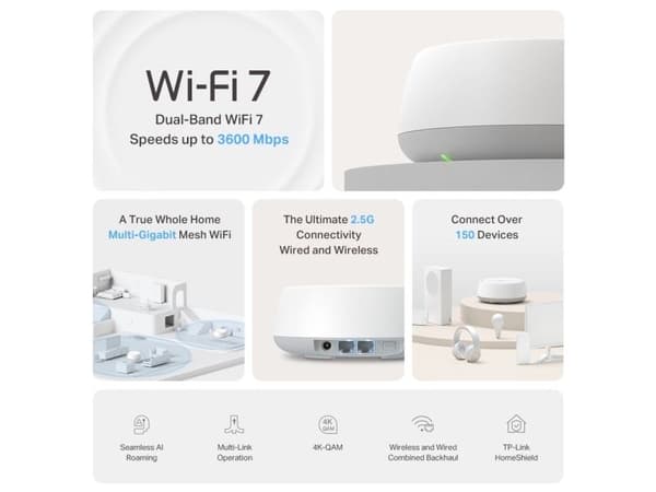 TP-LINK Deco BE25 - 3 Pack - Dual-Band WiFi 7 Mesh Router
