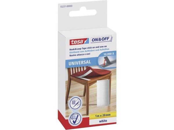 TESA 55231-00003, 1 m, Vit, 20 mm