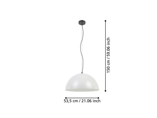 EGLO GAETANO 1 RIIPUS E27 MUSTA/HARMAA-VALKOINEN