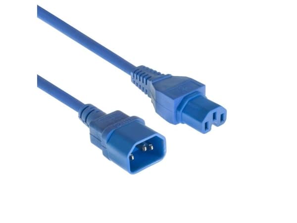 Nätkabel C14 - C15 blå 1,2 m