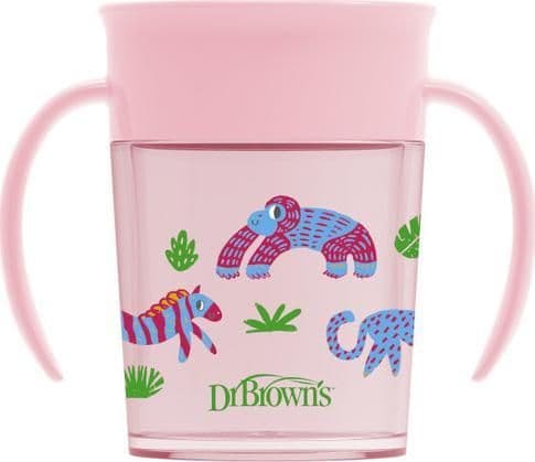 TC71005-DR BROWN'S 360° drickglas 200 ml rosa