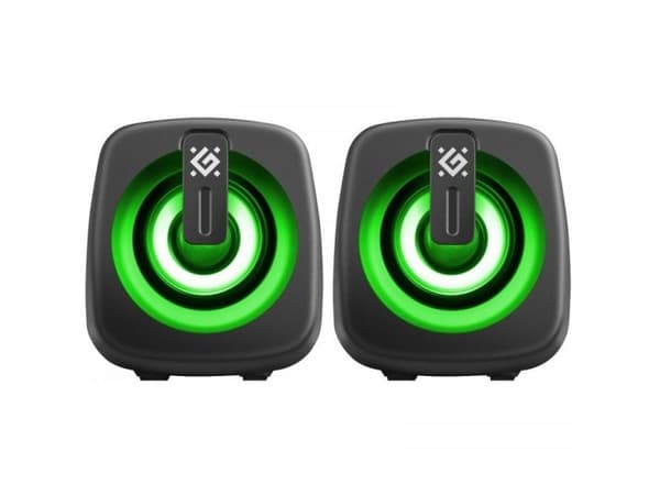 PC-högtalare J1 2.0 6W LED USB - svart