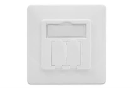 DIGITUS Professional DN-93831 - Monteringsplatta - kritvit - 2 portar