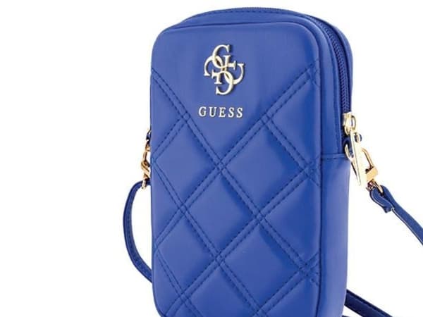 Guess Zip Quilted 4G-väska - blå