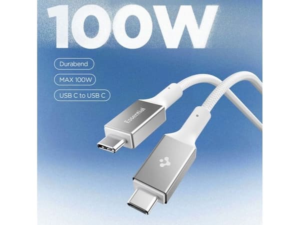 Spigen EB10010CC 100W 100 cm kabel - vit