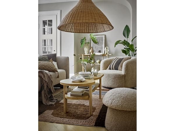 BLOOMINGVILLE Bocca sittpuff, Naturell, Polyester