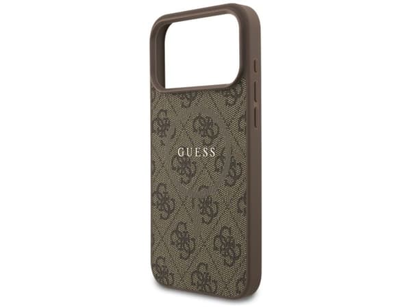 Etui Guess 4G Ring Classic Logo MagSafe do iPhone 17 Pro Max, brazowe