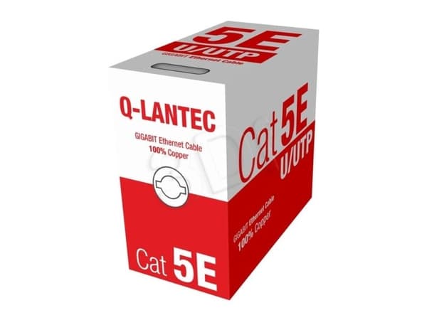 ALANTEC Q-LANTEC - Bulkkabel - 305 m - UTP - CAT 5e - solid - ljusgrå