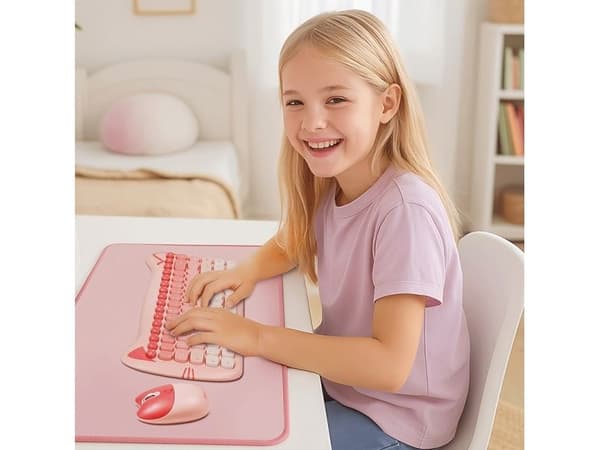 LogiLink ID0221, Rosa, Monokromatisk, Antiskliunderlag, Musematte til gaming