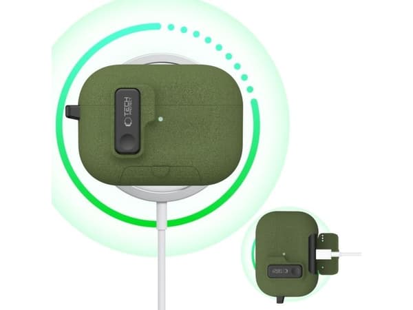 Tech-Protect Slim Hook etui til AirPods Pro 3 - grønn