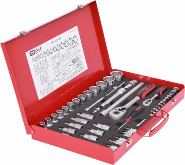 KS TOOLS - Ratsiat - 52 kpl - 1/4", 1/2" kotelo