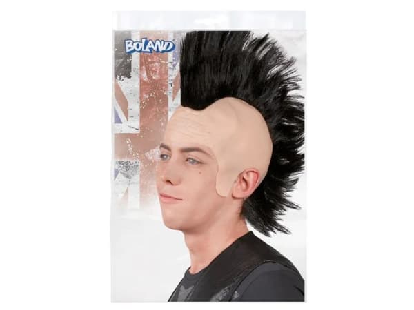 Boland Punk, Rett, Sort, Menn, Polyester, Karneval, 230 g
