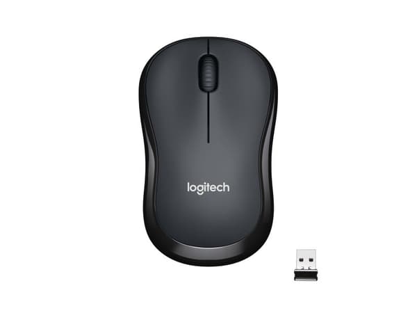 Logitech M220 Silent, Ambidextrous, Optisk, RF trådløst, 1000 dpi, Kul
