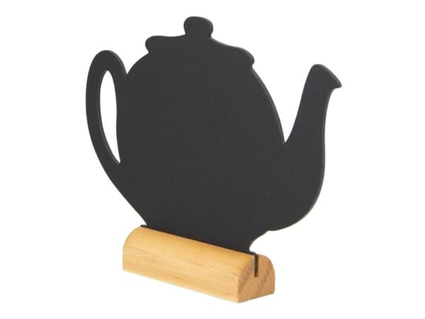 Securit® silhouet sæt med tre MINI TEAPOT skilte i sort