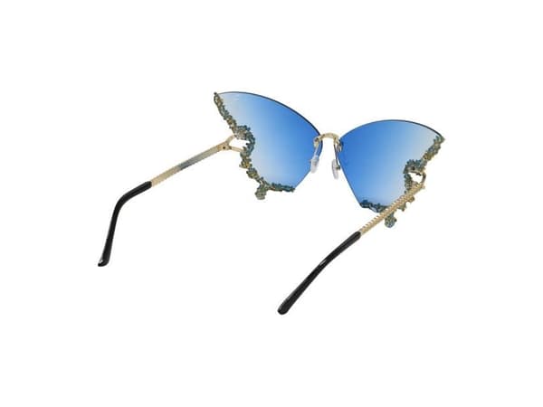 Blå fjärilsglasögon