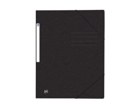 Elastisk mapp Oxford Top File+, 3 flikar, A4, svart