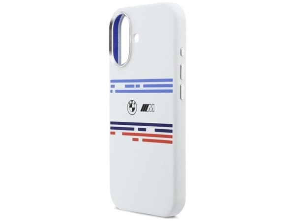 BMW M Silicon Horizontal Line MagSafe Case for iPhone 17 - White